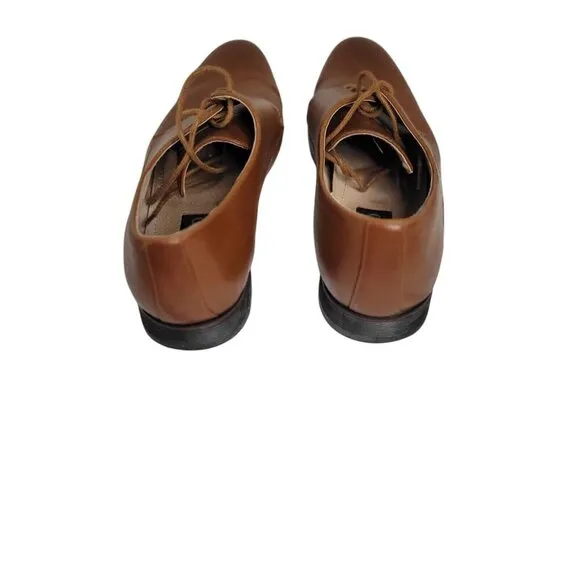 ADOLFO Brown Wingtip Oxford Men's Dress Shoes 44 EU 10.5 US Wide Made in Italy