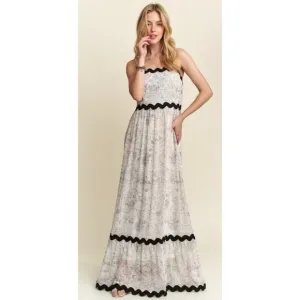 ADORA FLORAL RIC RAC TRIM MAXI DRESS ❤️NWT❤️IN STORES❤️GORGEOUS❤️