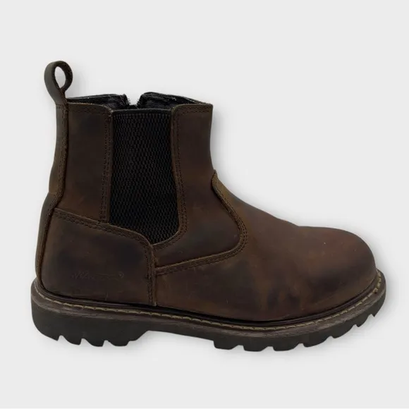 AdTec 9843 Men's Aussie Work Boots Leather Side Zip Size 8 Great Condition!