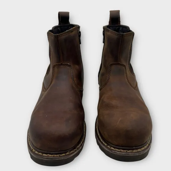 AdTec 9843 Men's Aussie Work Boots Leather Side Zip Size 8 Great Condition!