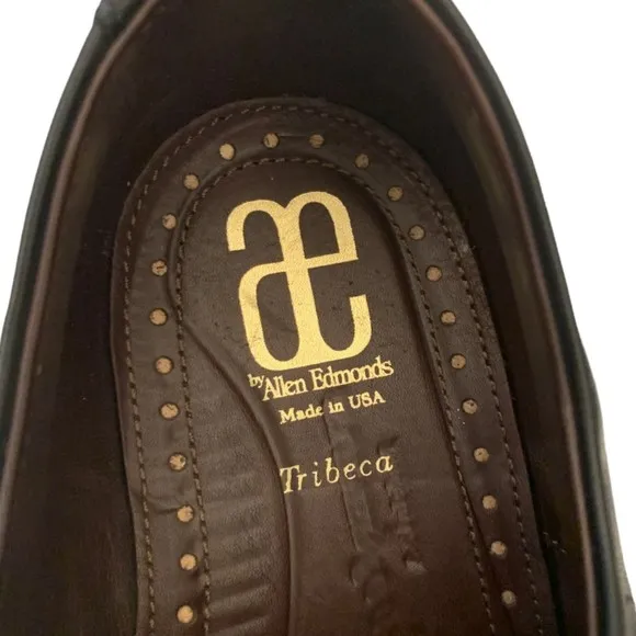 AE by Allen Edmonds Men's Tribeca Black Leather Derby Dress Shoes Size 9