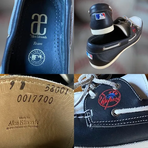 AE by Allen Edmonds MLB Team New York Yankees Boat Shoes Men's Sz 9