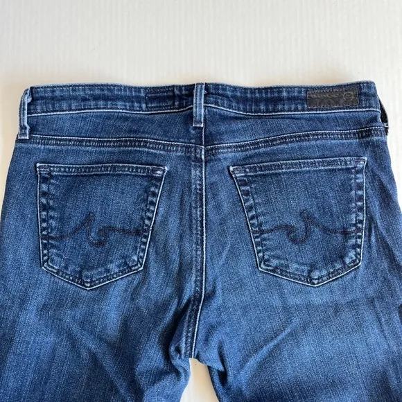 AG Adriano Goldschmied Stevie Cuff Slim Straight Cuffed Stretch Jeans, Size 29