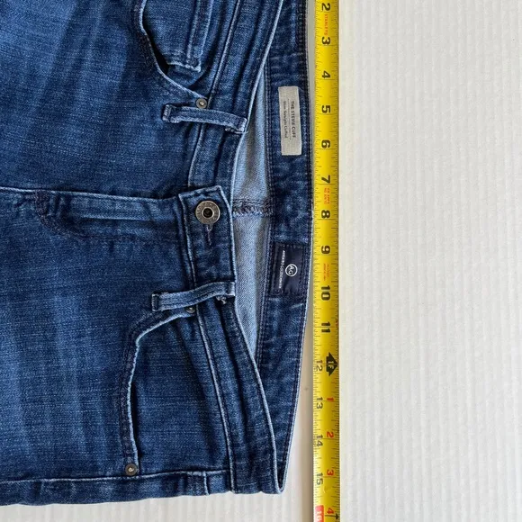 AG Adriano Goldschmied Stevie Cuff Slim Straight Cuffed Stretch Jeans, Size 29