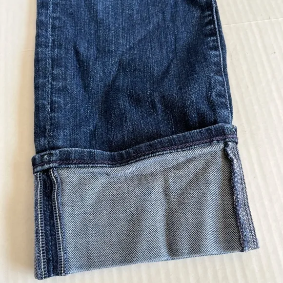 AG Adriano Goldschmied Stevie Cuff Slim Straight Cuffed Stretch Jeans, Size 29