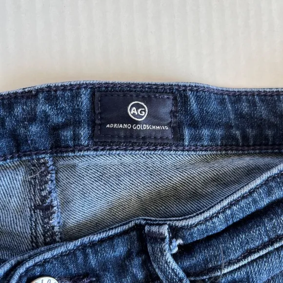 AG Adriano Goldschmied Stevie Cuff Slim Straight Cuffed Stretch Jeans, Size 29