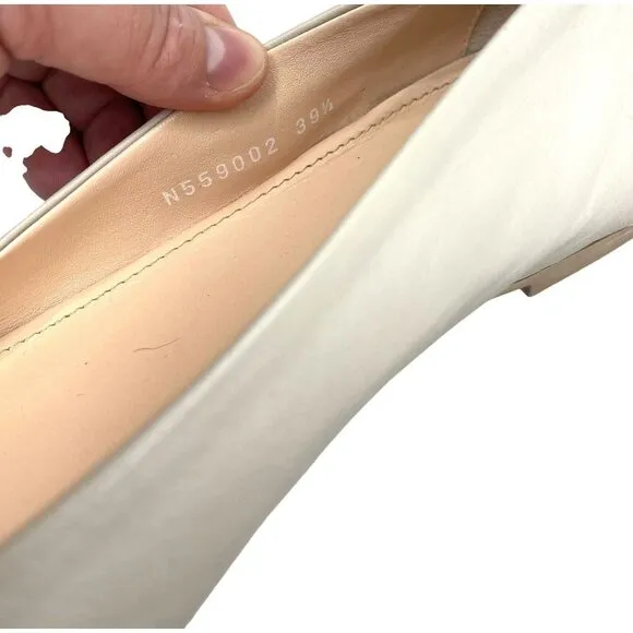 AGL Attilio Giusti Leombruni Mila Leather Pointed Cap Toe Slip On Flats 39.5 EU