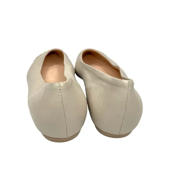 AGL Attilio Giusti Leombruni Mila Leather Pointed Cap Toe Slip On Flats 39.5 EU