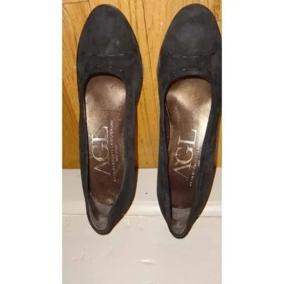 AGL Attilio Giusti Leombruni Round Toe Suede Pumps Shoes 7