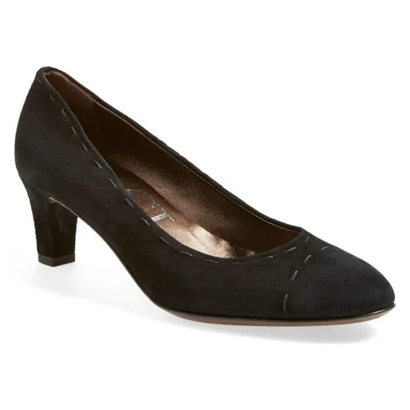 AGL Attilio Giusti Leombruni Round Toe Suede Pumps Shoes 7