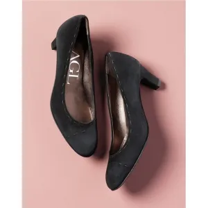 AGL Attilio Giusti Leombruni Round Toe Suede Pumps Shoes 7