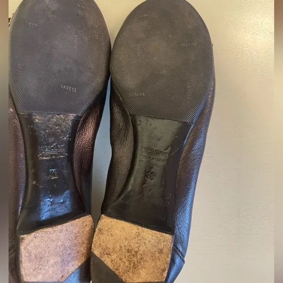 AGL Women's Monika Cap Toe Leather Ballet Flats Size 38 (8)