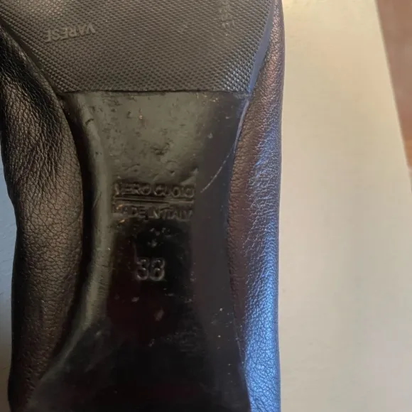 AGL Women's Monika Cap Toe Leather Ballet Flats Size 38 (8)
