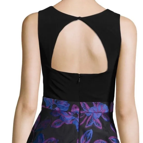 Aidan Mattox Floral Jacquard A-Line Cocktail Party  Dress