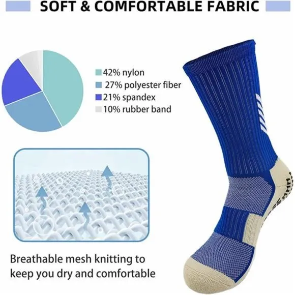 AIMISICAR Anti Slip Soccer Socks Non Slip Grip Pads Sports Socks for Kids Youth