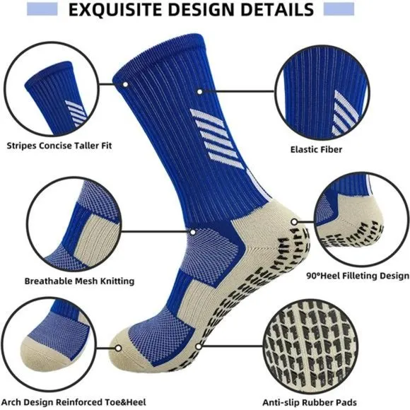 AIMISICAR Anti Slip Soccer Socks Non Slip Grip Pads Sports Socks for Kids Youth