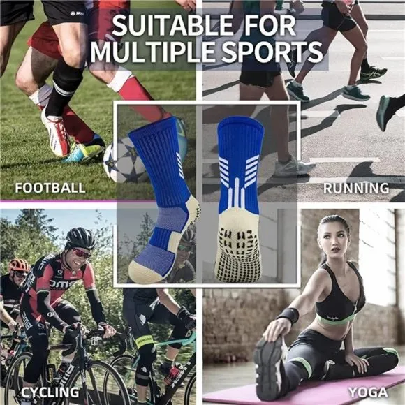 AIMISICAR Anti Slip Soccer Socks Non Slip Grip Pads Sports Socks for Kids Youth