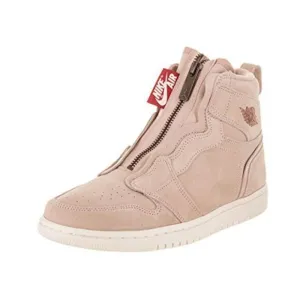 Air Jordan 1 Woman's Gold Zipper High Zip-Up Basketball Streetwear Shoes Size 6