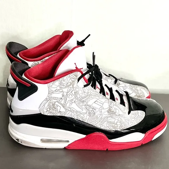 AIR JORDAN MENS DUB ZERO &quot;VARSITY RED&quot; SHOES SZ. 12
