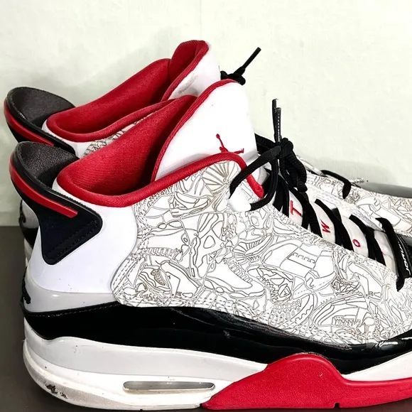 AIR JORDAN MENS DUB ZERO &quot;VARSITY RED&quot; SHOES SZ. 12