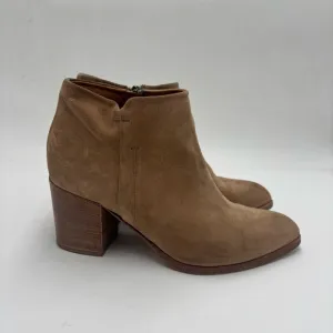 Alberto Fermani Women’s 39.5 Tan Suede Side Zip Ankle Boots