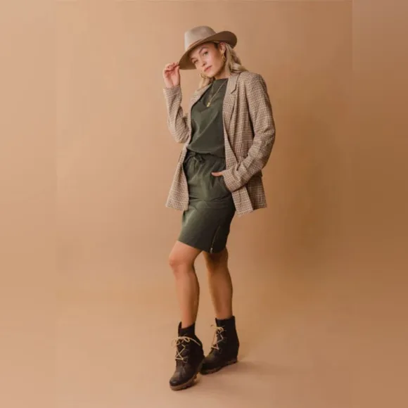 Albion Fit Heather Green Going Places Dress