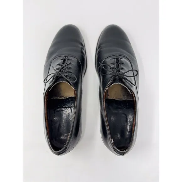 Alden Mens Shoes Black Leather Oxford Derby Dress Lace Up Classic Formal US 10.5