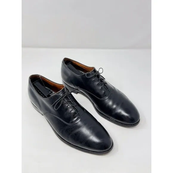 Alden Mens Shoes Black Leather Oxford Derby Dress Lace Up Classic Formal US 10.5
