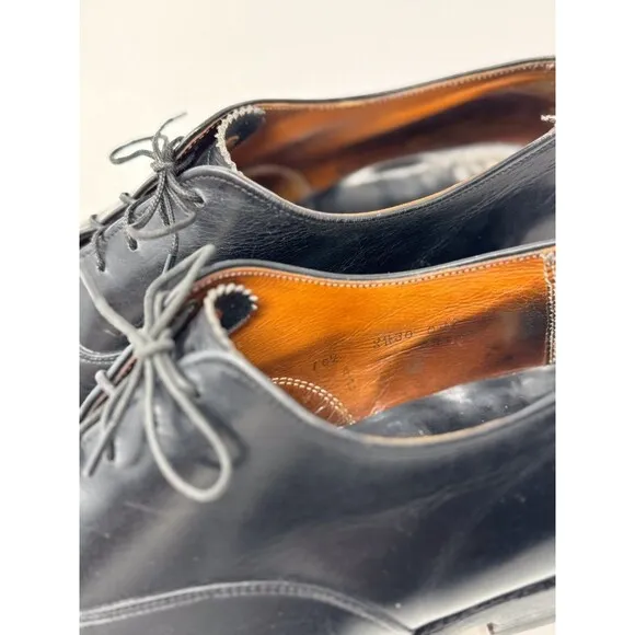 Alden Mens Shoes Black Leather Oxford Derby Dress Lace Up Classic Formal US 10.5