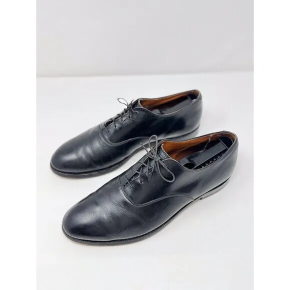 Alden Mens Shoes Black Leather Oxford Derby Dress Lace Up Classic Formal US 10.5