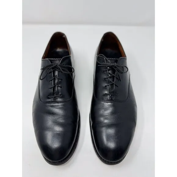 Alden Mens Shoes Black Leather Oxford Derby Dress Lace Up Classic Formal US 10.5