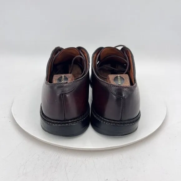 Alden New England Men Size 9.5 Shell Cordovan Plain Toe Lace Up Derby Shoes