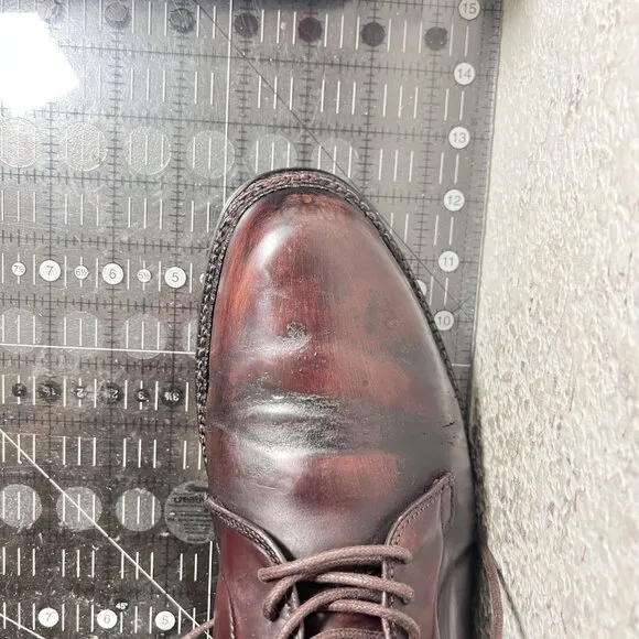 Alden New England Men Size 9.5 Shell Cordovan Plain Toe Lace Up Derby Shoes