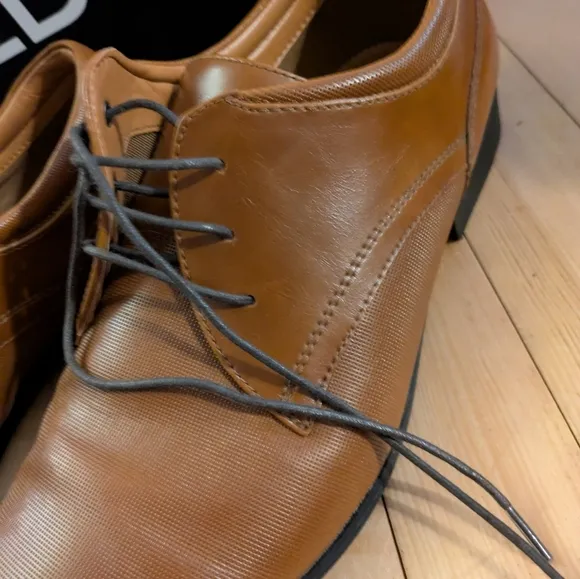 Aldo Men's Brown Leather Dress Shoes Feririen-28 Size 9 Gently Used