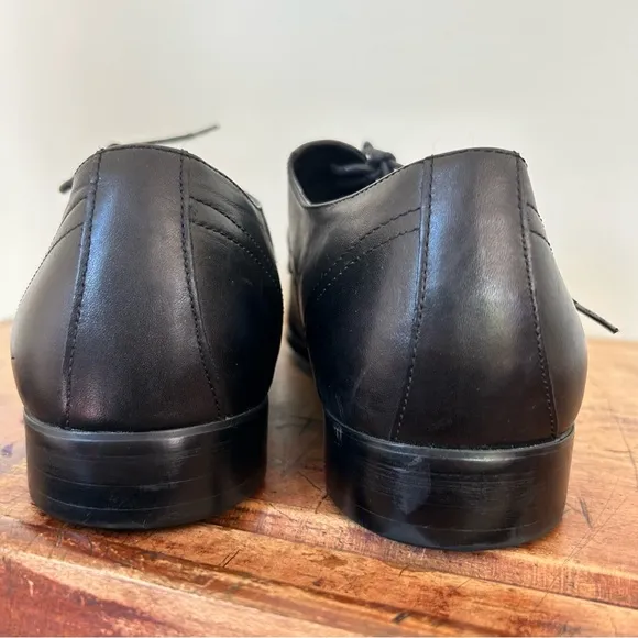 ALDO men's sz 14 black formal oxford dress shoes preworn