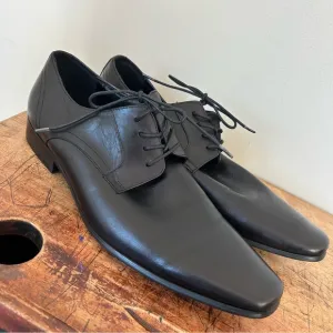 ALDO men's sz 14 black formal oxford dress shoes preworn