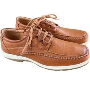 Aldo Rossini Escape Men’s Casual Lace Up Comfort Boat Shoes Cognac 12 NWT