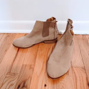 Aldo suede leather ankle boots lace up back