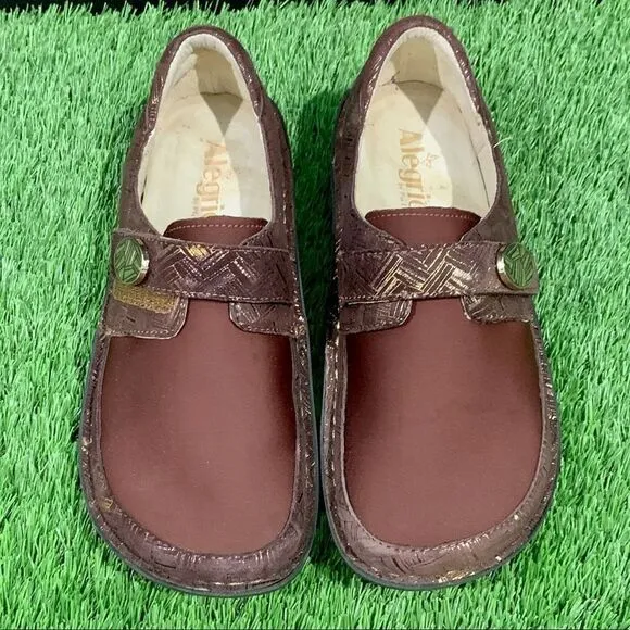 Alegria Dream Fit Dena Brown Slip On Shoes. Size 8