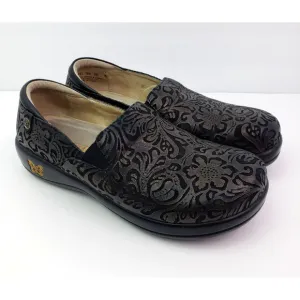 Alegria Keli Womens Size EU 38 US 8-8.5 Black Bronze Slip On Clog Shoes Kel-184