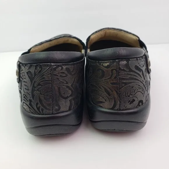 Alegria Keli Womens Size EU 38 US 8-8.5 Black Bronze Slip On Clog Shoes Kel-184