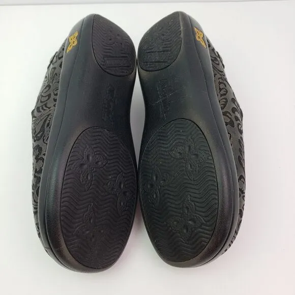 Alegria Keli Womens Size EU 38 US 8-8.5 Black Bronze Slip On Clog Shoes Kel-184