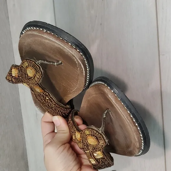 Alegria Women Comfort BAL-201 Baliwood  Thong Flats Sandals Shoes sz 37/7-7.5