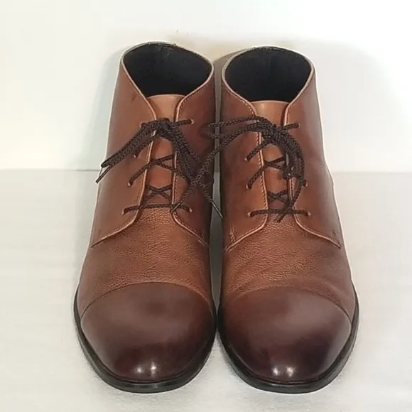 Alfani Brown Leather Chukka Boots Size 10