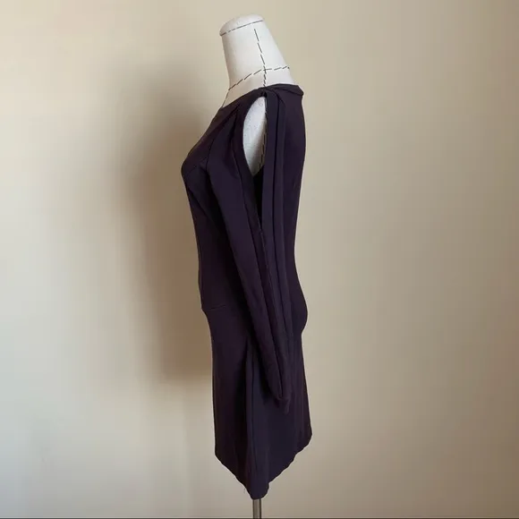 All Saints Emelle Dress in Liquorice Dark Purple Bodycon Goth sz 4