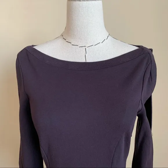 All Saints Emelle Dress in Liquorice Dark Purple Bodycon Goth sz 4