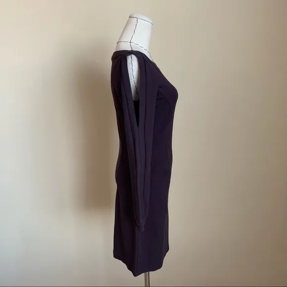 All Saints Emelle Dress in Liquorice Dark Purple Bodycon Goth sz 4