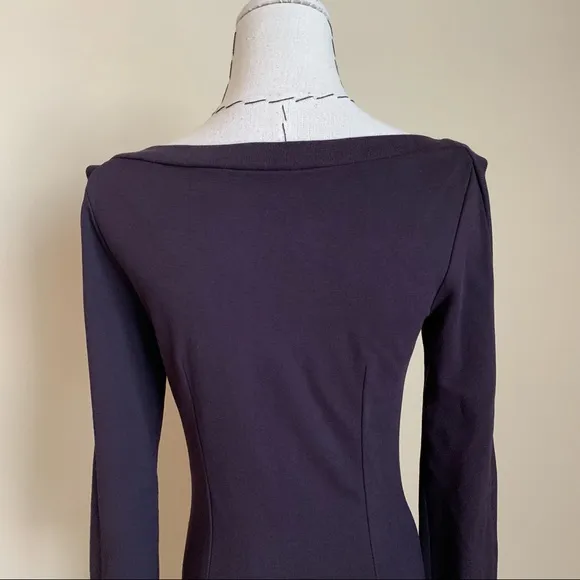 All Saints Emelle Dress in Liquorice Dark Purple Bodycon Goth sz 4