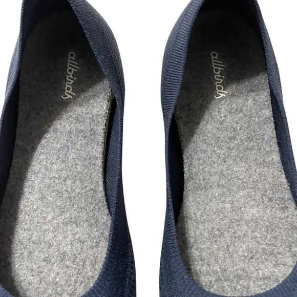 Allbirds Tree Breezers Ballet Flats Knit Navy Blue Size 10 Comfort