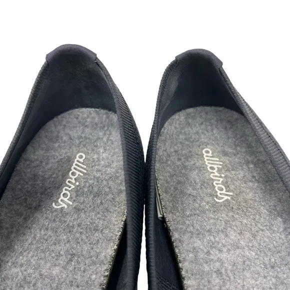 AllBirds Tree Breezers Black Knit Slip On Ballet Flats Size 10 Washable